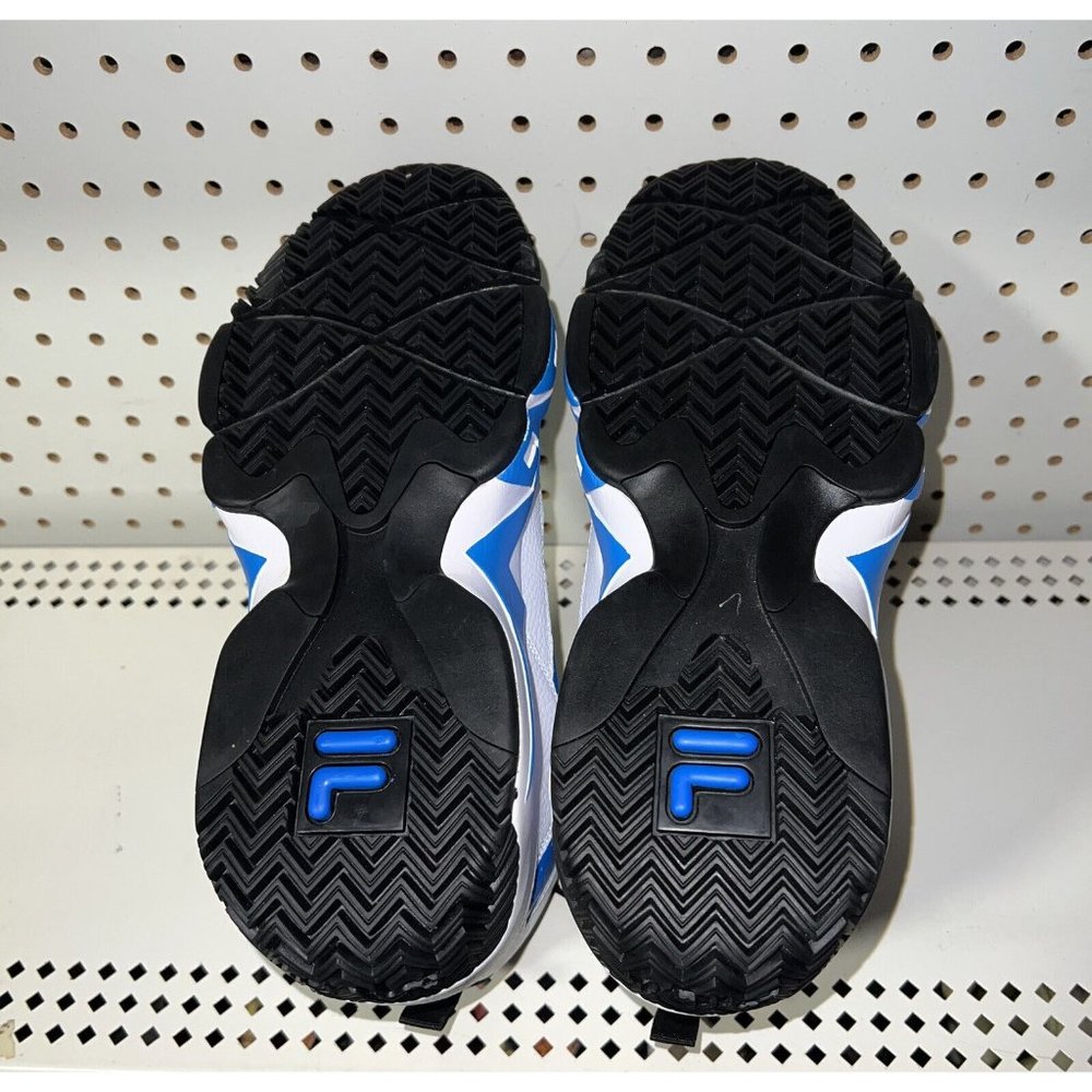 FILA MB Mens Basketball Shoes Size 9.5 White Blue Neon Green Jamal Mashburn - Picture 7 of 9